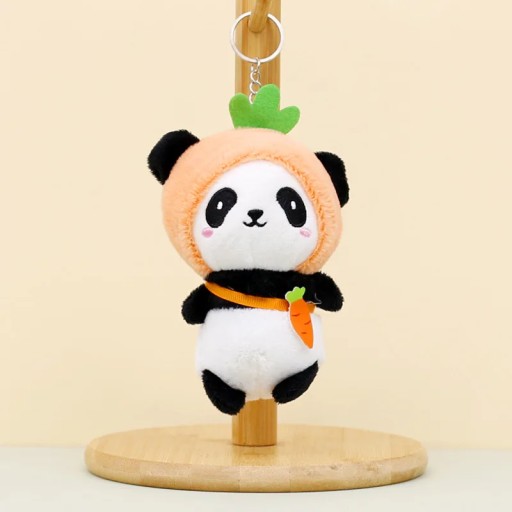 Pendant Keyrings Gift Plush Cute Panda Turn Into Strawberry Grape Carrot Ke