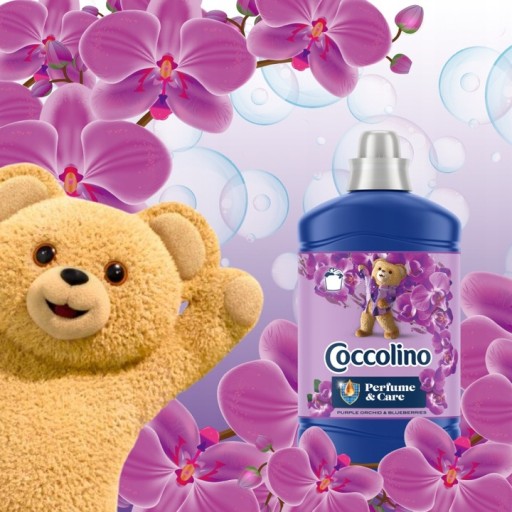 COCCOLINO DO PŁUKANIA PŁYN TKANIN ZAPACH ORCHIDEA JAGODOWY 1600 ml