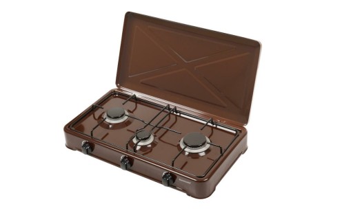 Регулируемая газовая плита RAVANSON K-03BR, 3 конфорки