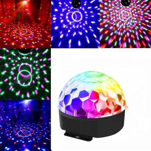 KULA LED DYSKOTEKOWA MP3 USB PROJEKTOR BLUETOOTH DISCO LASER MAGIC BALL