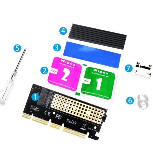 Адаптер M.2 PCIe с радиатором M.2