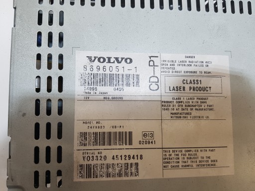 CD/DVD-ЧЕЙНДЖЕР VOLVO V50 8696051-1