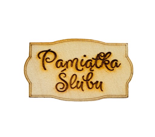 Tabliczka z napisem pamiątka ślubu grawer 7 cm w5
