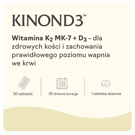 Kinon D3 Витамин K2 MK-7 + D3, 30 таблетки