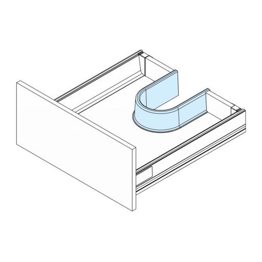 Крышка сифона для ящиков TB10 Systembox AMIX, MB GTV, Blum и других ящиков, серая