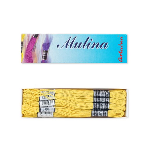 Mulina nić do haftu 12x8mb/op żółty 1709