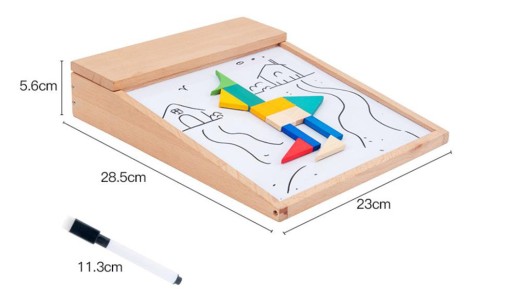 DREWNIANE PUZZLE UKŁADANKA MAGNETYCZNA MONTESSORI