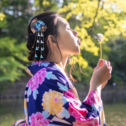 DAMSKIE KIMONO DZIEWCZYNA SPINKI DO WŁOSÓW PANNA MŁODA