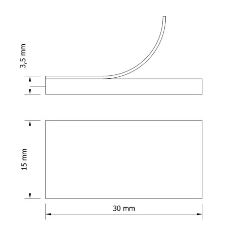Podkładki filcowe 15 x 30, filc pod meble brązowe