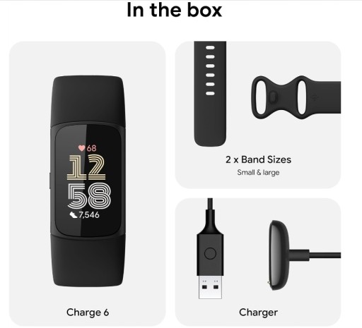 Фитнес Fitbit Charge 6 с приложениями Google, пульс на тренажерах
