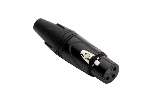 РАЗЪЕМ XLR КРАСНЫЙ МУЗЫКАЛЬНЫЙ ЧЕРНЫЙ ПОЗОЛОЧЕННЫЙ 3-КОНТАКТНЫЙ CANON