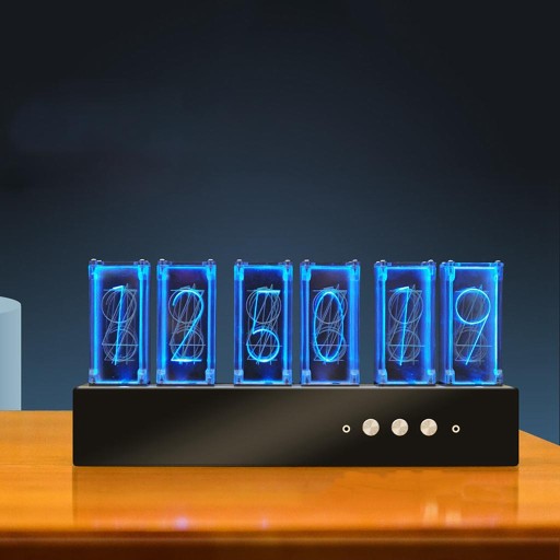 Светодиодные часы Nixie Tube Clock RGB, декор для комнаты