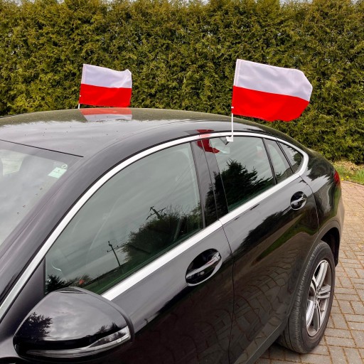 FLAGA POLSKI POLSKA na AUTO Samochód |6 Elementów| ZESTAW na EURO 2024
