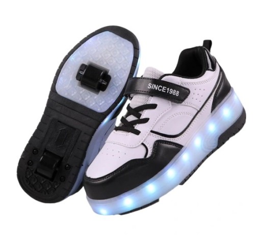 Wysokiej jakości modne podświetlane buty Wrotki z diodami LED R.29-40