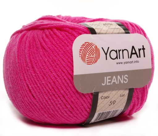WŁÓCZKA YARN ART JEANS - NR 59 RÓŻ