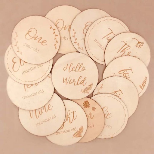 Podkładka pod kubek okrągła drewno 10cm decoupage dekor prezent 4szt