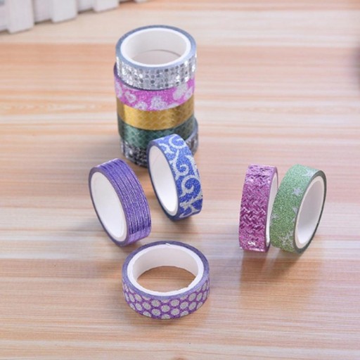 КЛЕЙКАЯ ЛЕНТА WASHI TAPES GOLD DUCT DECOR 10 ШТ.