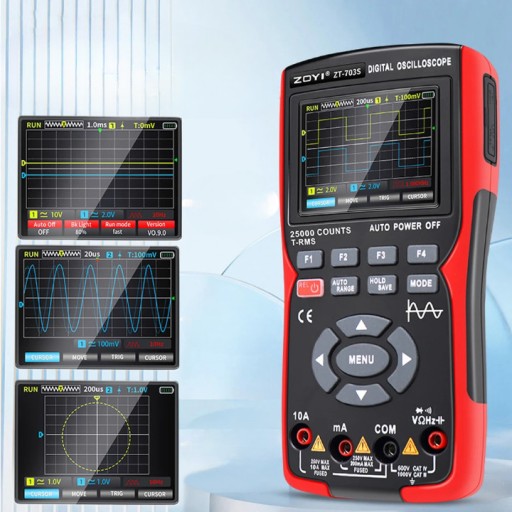 Мультиметр с осциллографом осциллограф 3в1 ZOYI ZT-703S 3,5'' 50Mhz