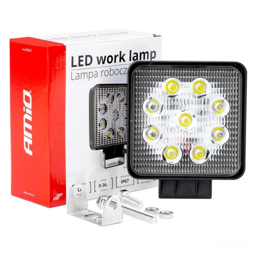 LAMPA ROBOCZA 9LED 110x110 35W FLAT 9-36V