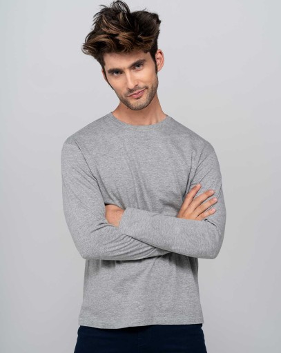 T-SHIRT MĘSKI Z DŁUGIM RĘKAWEM JHK KHAKI L