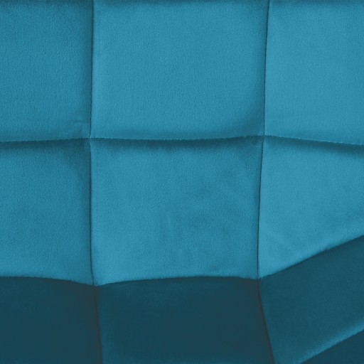 Комплект из 2 бархатных обеденных стульев на черных металлических ножках.