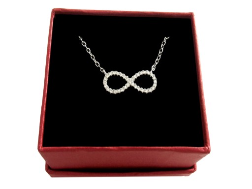 Серебряное ожерелье бесконечности 925 пробы