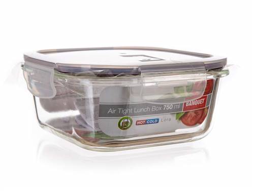 SZKLANY POJEMNIK DO przechowywania żywności 750 ml
