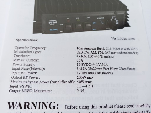 Усилитель мощности RM KL 505 AM/SSB