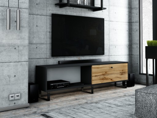 ШКАФ ДЛЯ ТЕЛЕВИЗОРА MODEX 200 WOTAN LOFT ПРОМЫШЛЕННЫЙ СТИЛЬ