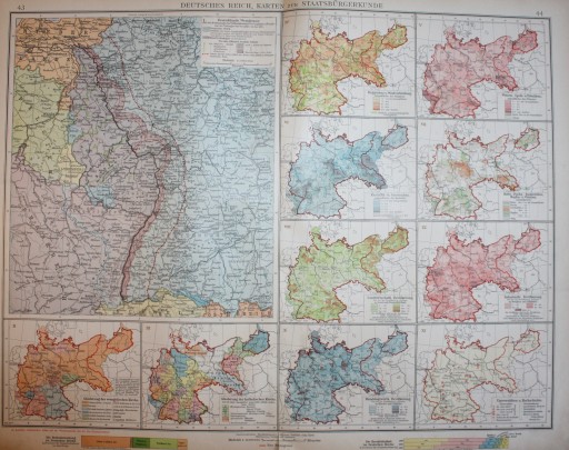 MAPA EUROPA NIEMCY OBYWATELSKA 1922 DUŻA