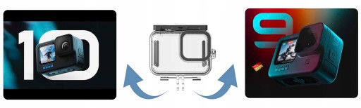 Подводный корпус водонепроницаемый чехол 50 м для черных камер GoPro Hero 12 11 10 9