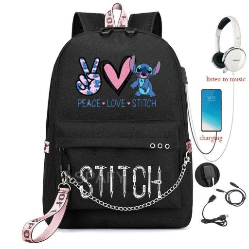 РЮКЗАК Disney Lilo and Stitch рюкзак USB-порт рюкзак
