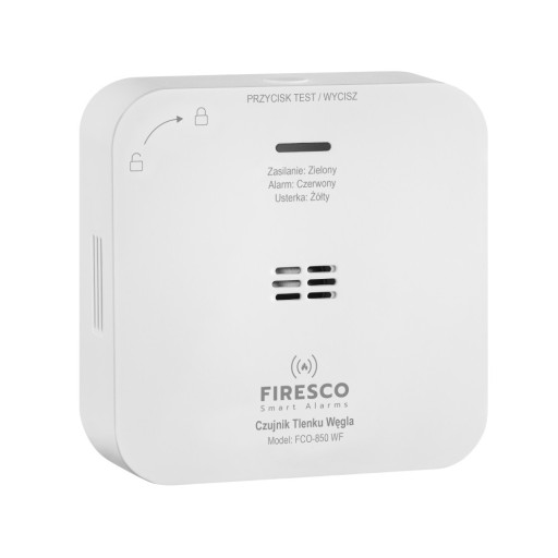 Детектор угарного газа Firesco FCO-850 WF с приложением WiFi Tuya