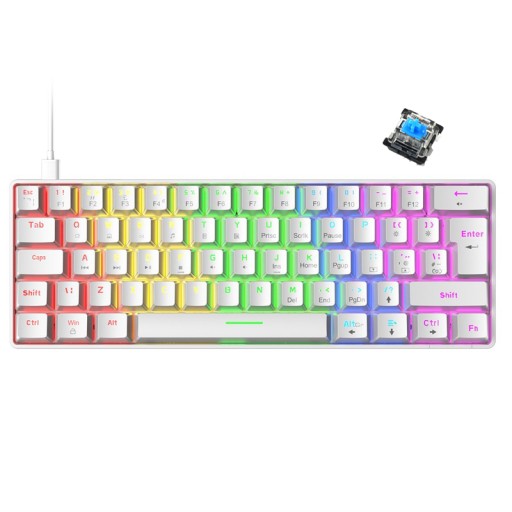 МЕХАНИЧЕСКАЯ КЛАВИАТУРА 60% RGB-СВЕТОДИОДНАЯ ИГРОВАЯ Черная