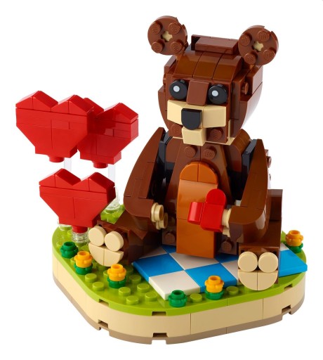 LEGO 40462 МЕДВЕДЬ ПОДАРОК ​​НА ДЕНЬ ВАЛЕНТИНА РОЗЫ ЦВЕТЫ НОВИНКА