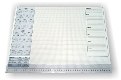Календарь Biuwar Planner 2024/2025 с сеткой, большой настольный блокнот А2 с полоской