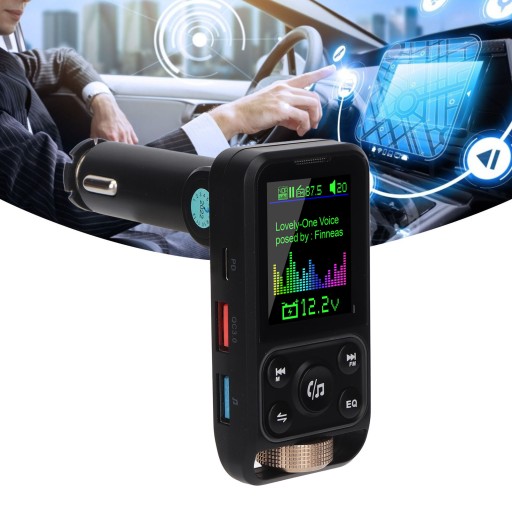 Bluetooth FM-передатчик 12–24 В, комплект громкой связи для телефонных звонков, автомобильное зарядное устройство Bluetooth a