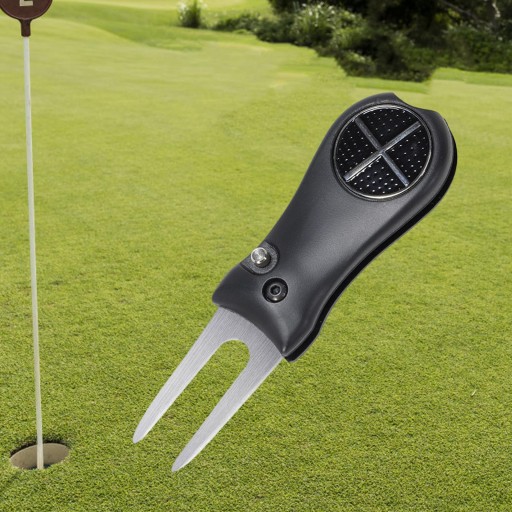 Golf Divot Golf Putting Tool Зеленая вилка Складной легкий маркер