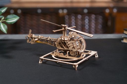Деревянный механический 3D-пазл «Мини-вертолет» uGEARS Premium Puzzle