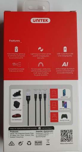 Комплект USB-кабелей — USB тип C/microUSB/