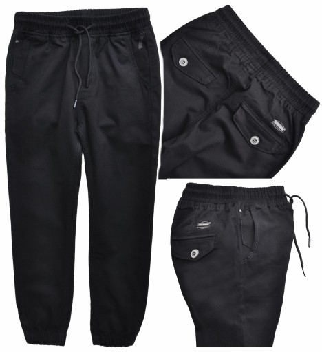 Брюки CASAR CHINOS, черные, JOGGERS, удобные, на резинке, размер 146/152