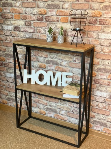 консоль, туалетный столик INDUSTRIAL LOFT 70x25x90 CRAFT ДУБ ЗОЛОТОЙ