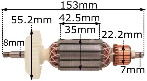 Ротор шлифовального станка Bosch PWS 8-125 9-125 CE