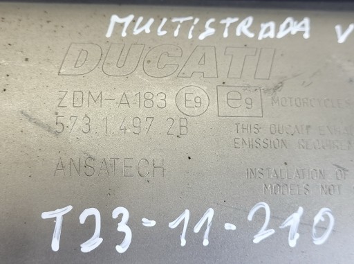 Выхлопной глушитель Ducati Multistrada V4 57314972B ZDM-A183
