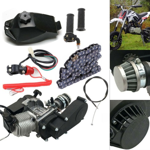 SILNIK POCKET BIKE MINI QUAD ŚCIGACZ DIRT KOMPLETNY ZESTAW 49cc