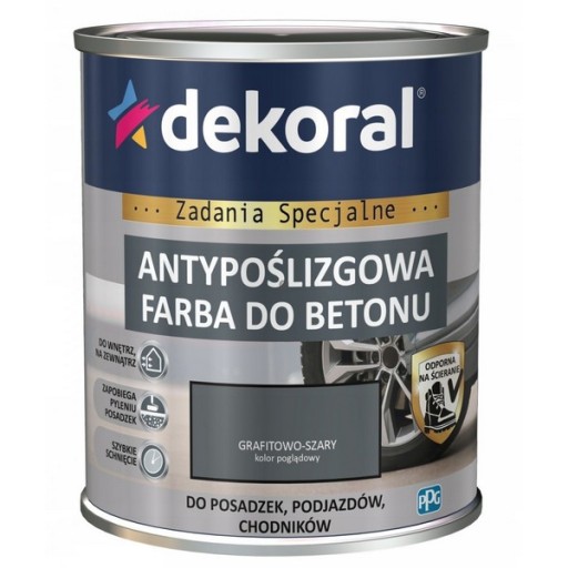 Dekoral Do Betonu 0,75L GRAFIT-OWO-SZARY GRAFITOWY MAT Akrylit B farba