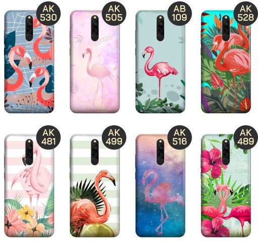 ETUI DO XIAOMI REDMI 8 WZORY FLAMING FLAMINGI PTAKI OBUDOWA POKROWIEC CASE