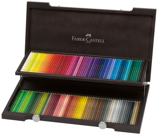 FABER-CASTELL Kredki Polychromos 120 kol KASETA drewniana DUŻY zestaw