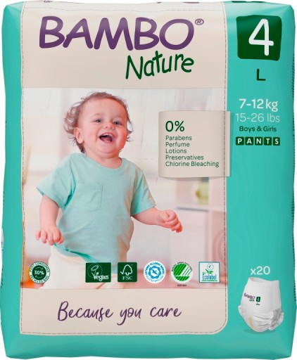 Подгузники Bambo Nature 4 шт., 7-12 кг (20 шт.)