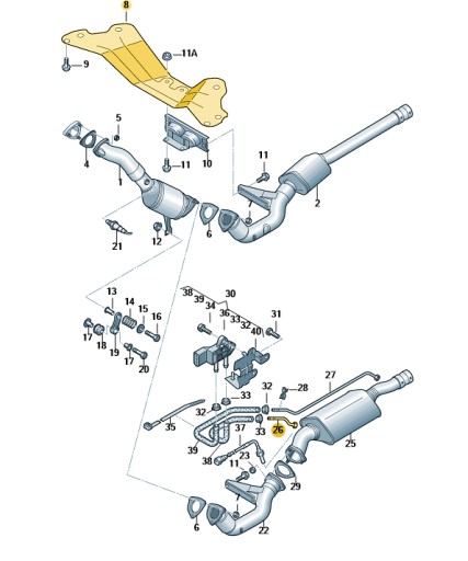 Dpf audi 2,7/ труба под давлением фильтра